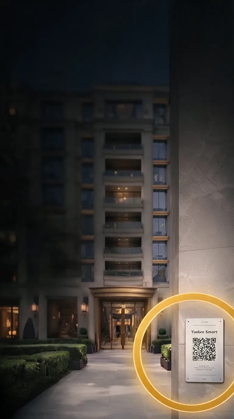 Timbre Smart de Bellify en la entrada de un edificio